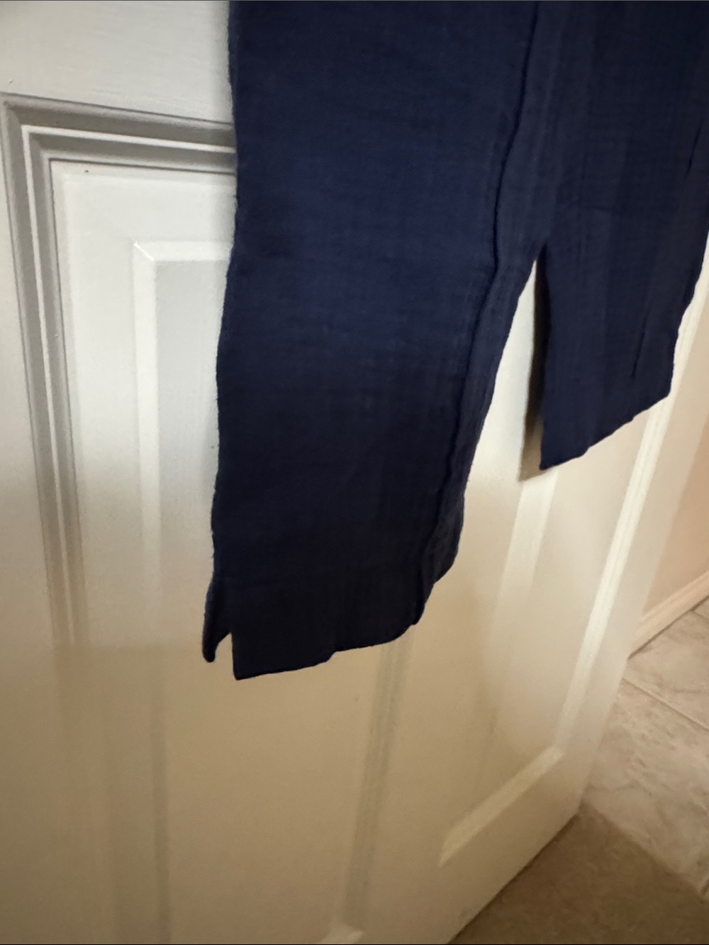 J. Crew Navy Gauze Drawstring Women's Cotton Pants - Picture 9 of 9